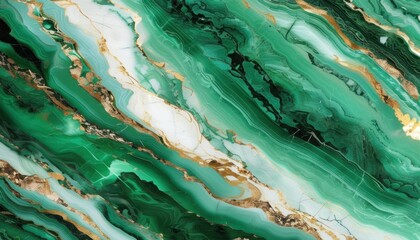 Luxurious green marble textures with golden veins, perfect for adding elegance and richness to your design projects