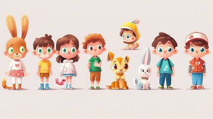 Fototapeta premium Stunning Creative Cartoon Character Images: A Colorful and Imaginative Vision. Showcasing Creativity and Charm.