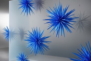 Vibrant Blue Color Burst on Clear or Opaque Background
