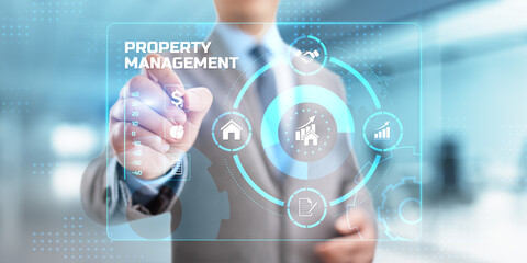 Property management Financial Real estate investment business concept.