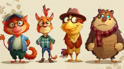 Fototapeta premium Stunning Creative Cartoon Character Images: A Colorful and Imaginative Vision. Showcasing Creativity and Charm.