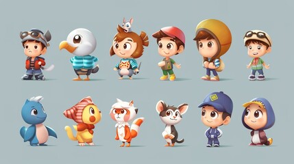 Obraz premium Stunning Creative Cartoon Character Images: A Colorful and Imaginative Vision. Showcasing Creativity and Charm.