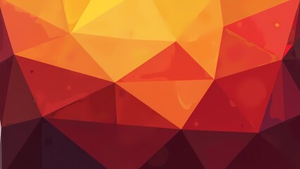 Fototapeta premium Dynamic Red and Yellow Geometric Background with Gradient-Enhanced Polygons