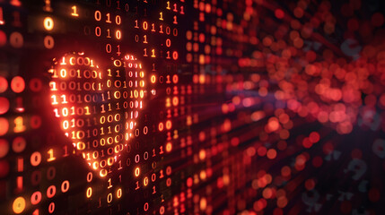 3d rendering of digital love concept, online dating algorithms matching, futuristic relationships, future digital metaverse virtual world codes reality ai