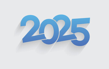 Simple minimalist new year 2025 White Background

