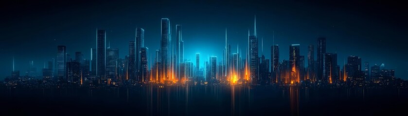 Fototapeta premium Futuristic cityscape with spectral apparitions from ancient times, Halloween Time Travel, Temporal Ghosts