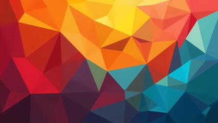 Obraz premium Vibrant Primary Colors Geometric Background with Contrasting Shadows