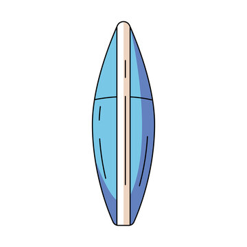 recommend clip art: Surfboard, colorful icon. Summer beach concept, flat outline image, color illustration. Active summertime. For sticker, coloring book, logo, label