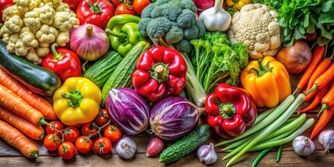 Fresh and colorful assortment of various vegetables , organic, healthy, vibrant, produce, market, garden, natural, nutrition