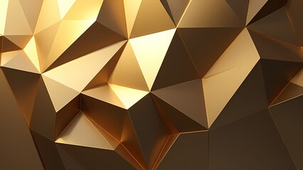 Obraz premium Luxurious Metallic Geometric Background with Reflective Polygons