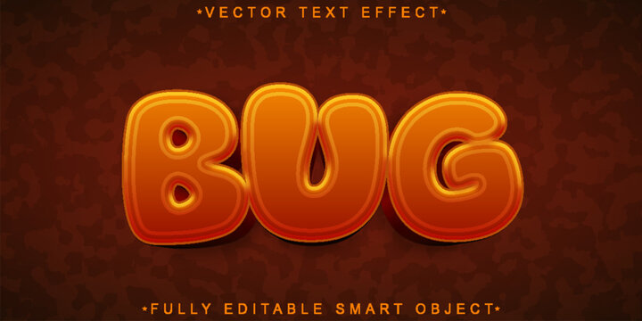 Brown Bug Insect Vector Fully Editable Smart Object Text Effect
