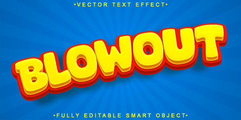 Yellow Pop Art Boom Blowout Vector Fully Editable Smart Object Text Effect