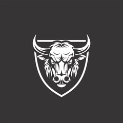 illustration of bull head logo