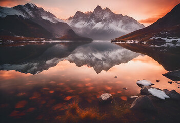 sunrise in the mountains