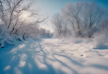 snow covered trees
