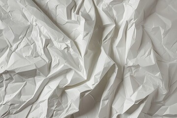 Obraz premium Crumpled White Creased Glued Wallpaper Texture Background