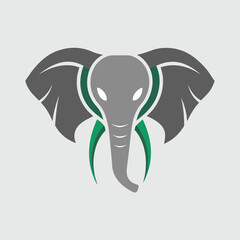 illustration of an elephant head