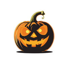 Jack O' Lantern Head Pumpkin Vector Usable for any design halloween theme