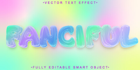 Fanciful Colorful Vector Fully Editable Smart Object Text Effect