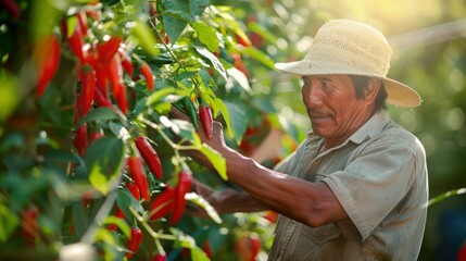 Beautiful vegetables bitter growers in mountains Beautiful vegetables