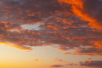 sunset over the sea
