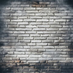 Full frame of white grunge textured brick wall background