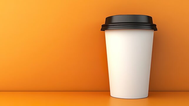 Maqueta de un vaso ecol&oacute;gico con espacio para texto.