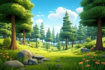 Forest landscape outdoors woodland.