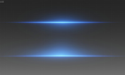 Obraz premium Laser lines of light. Horizontal neon light. Neon blue horizontal speed lines. Glowing stripes. Laser beams. light lines of movement and speed in neon color.Beautiful flash of light and sparks.