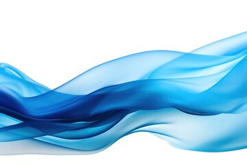 Fototapeta premium Flowing blue fabric backgrounds abstract wave.