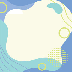 Abstract Blue and Yellow Fluid Shapes Pattern