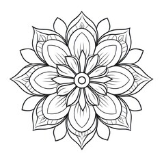 Flower sketch pattern drawing.