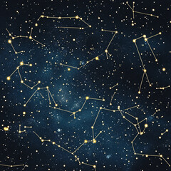 Fototapeta premium Starry abstract night background with constellations.Starry abstract night background with constellations.