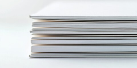 A Stack of White Papers with Textured Covers