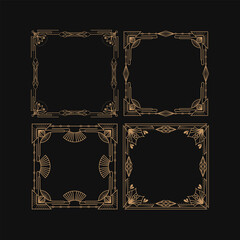 Art Deco Square Frame Illustration