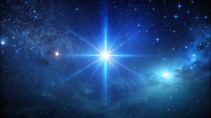Brilliant blue-white star Sirius dominates the night sky, its proximity to Earth making it the brightest celestial