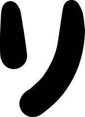 KATAKANA Japanese alphabet font handwritten ri