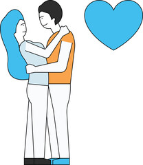 The couple is in love.