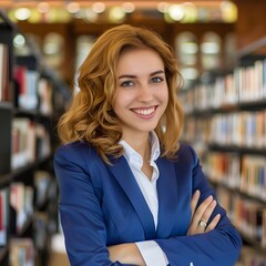 portrait of a smiling female student