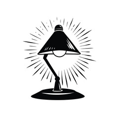 Lamp Silhouette Icon Vector Design Modern Style