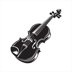 Naklejka premium Violin Vector Art Illustration