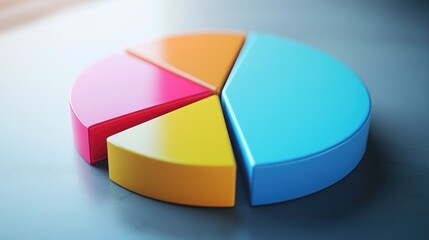 Obraz premium A pie chart showing the impact of financial literacy on debt-free living and financial freedom.