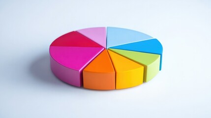 Fototapeta premium A pie chart showing the impact of financial literacy on debt-free living and financial freedom.