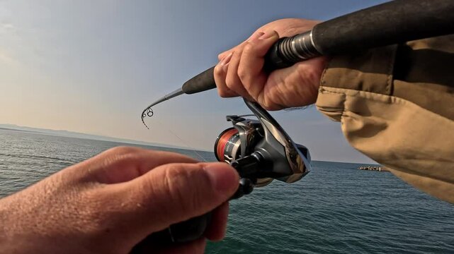 Fish escaping from fisherman's hook