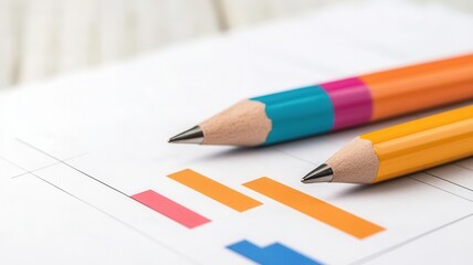 Closeup of a business plan with competitor analysis and market trends, strategic insights