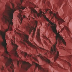 Obraz premium Blank crumpled red paper texture