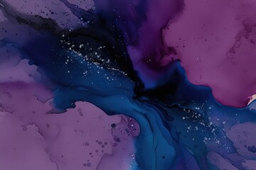 Fototapeta premium Dark Sapphire Watercolor Abstract Texture with Gritty Elements