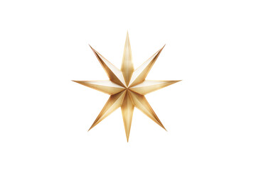 Obraz premium Gleaming gold star with a halo of light around it, standing out vividly against a crisp white backdrop