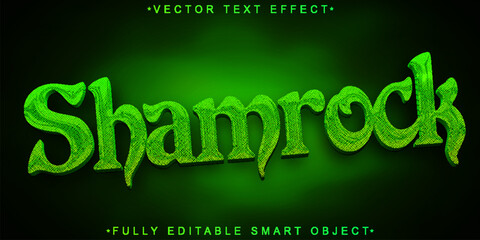 Green Shamrock Vector Fully Editable Smart Object Text Effect
