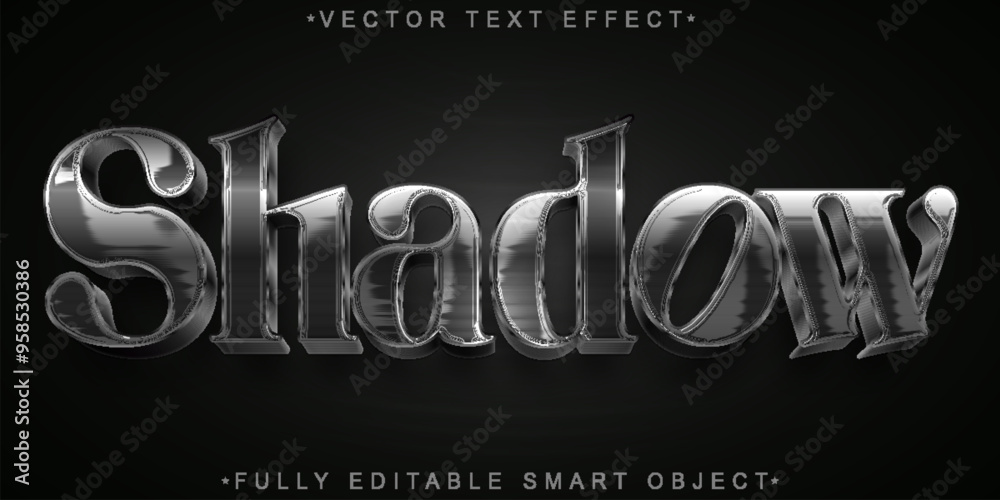 Poster gray stamp shadow clean vector fully editable smart object text effect